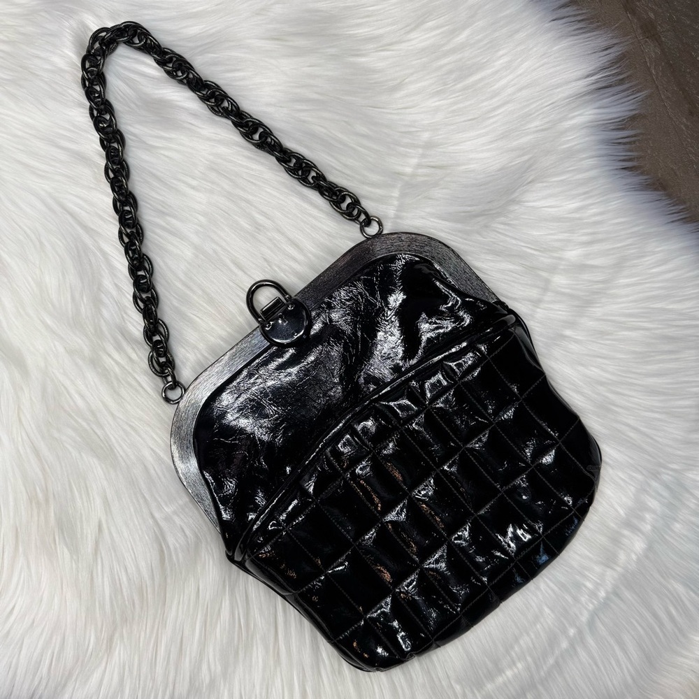 Vintage 60âs Saber Black Patent Handbag